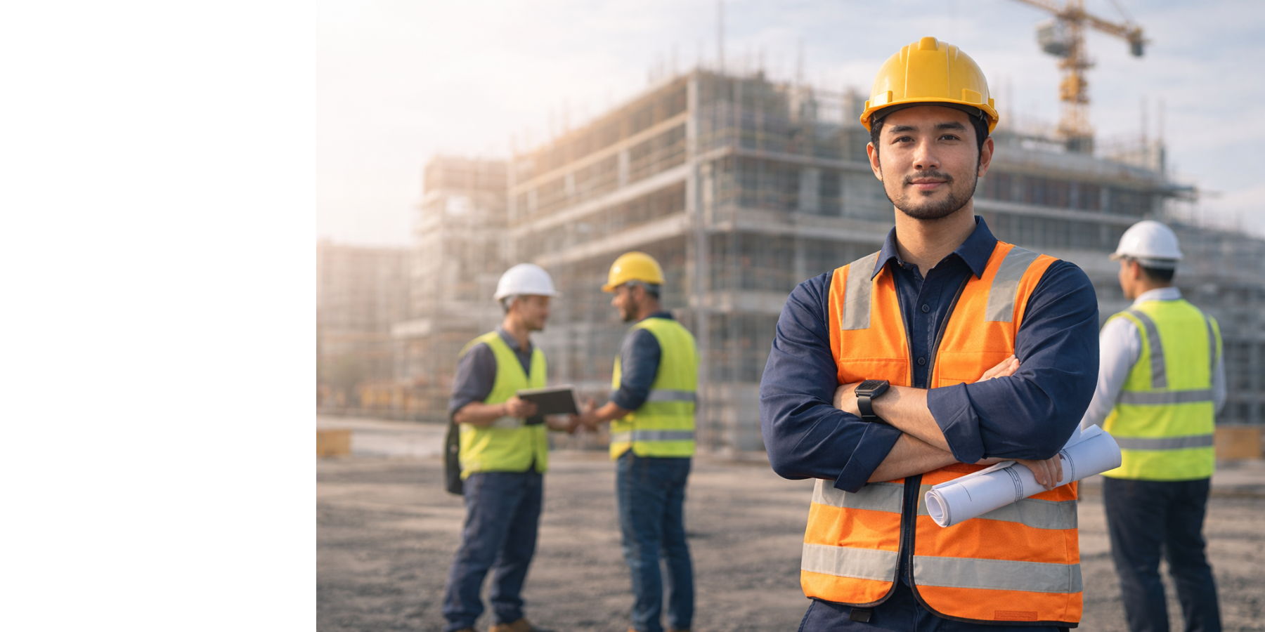 Tim konstruksi proyek besar